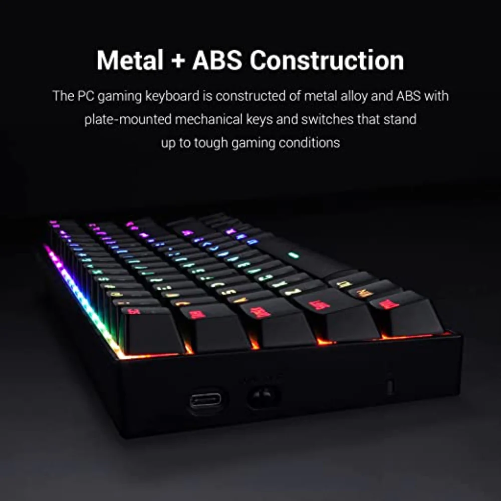 REDRAGON Deimos K599 60% RGB Mechanical Wireless Gaming Keyboard (Black) (Red Switch)