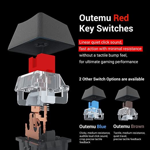 REDRAGON Deimos K599 60% RGB Mechanical Wireless Gaming Keyboard (Black) (Red Switch)